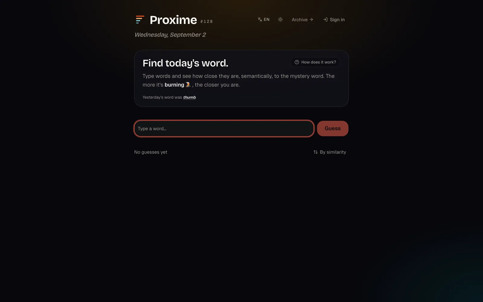 Proxime interface